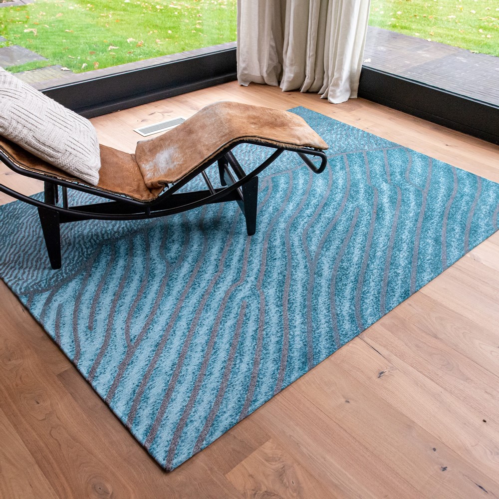 Louis De Poortere Designer Shores Rugs in 9132 Blue Nile